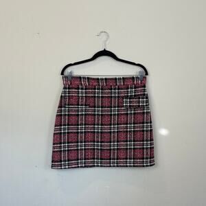 Mirrou Pink Tartan Mini Skirt